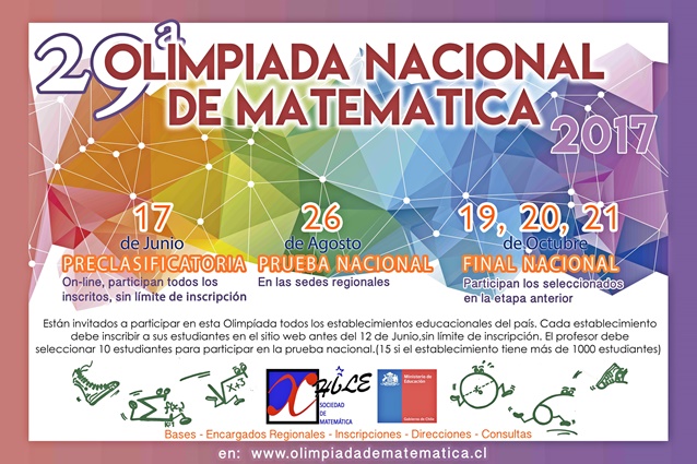 Afiche Olimpada Matemtica 2017