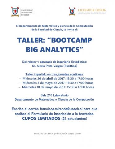 afiche taller bootcamp version vertical